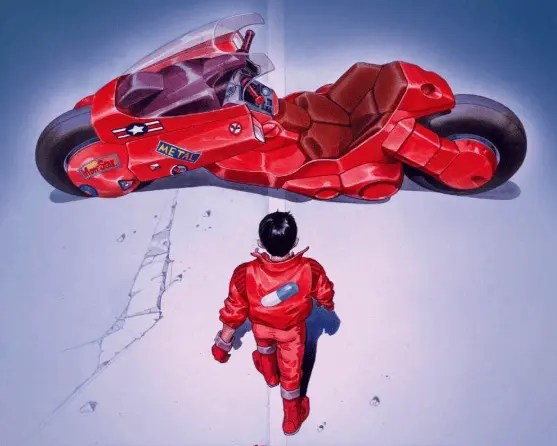 La moto futuriste de Kaneda, symbole iconique d'AKIRA et référence incontournable de la culture cyberpunk.